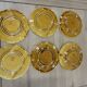 Set of 06 old sarreguemines barbotine plates