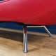Vintage red leather Leolux Arabella design sofa used