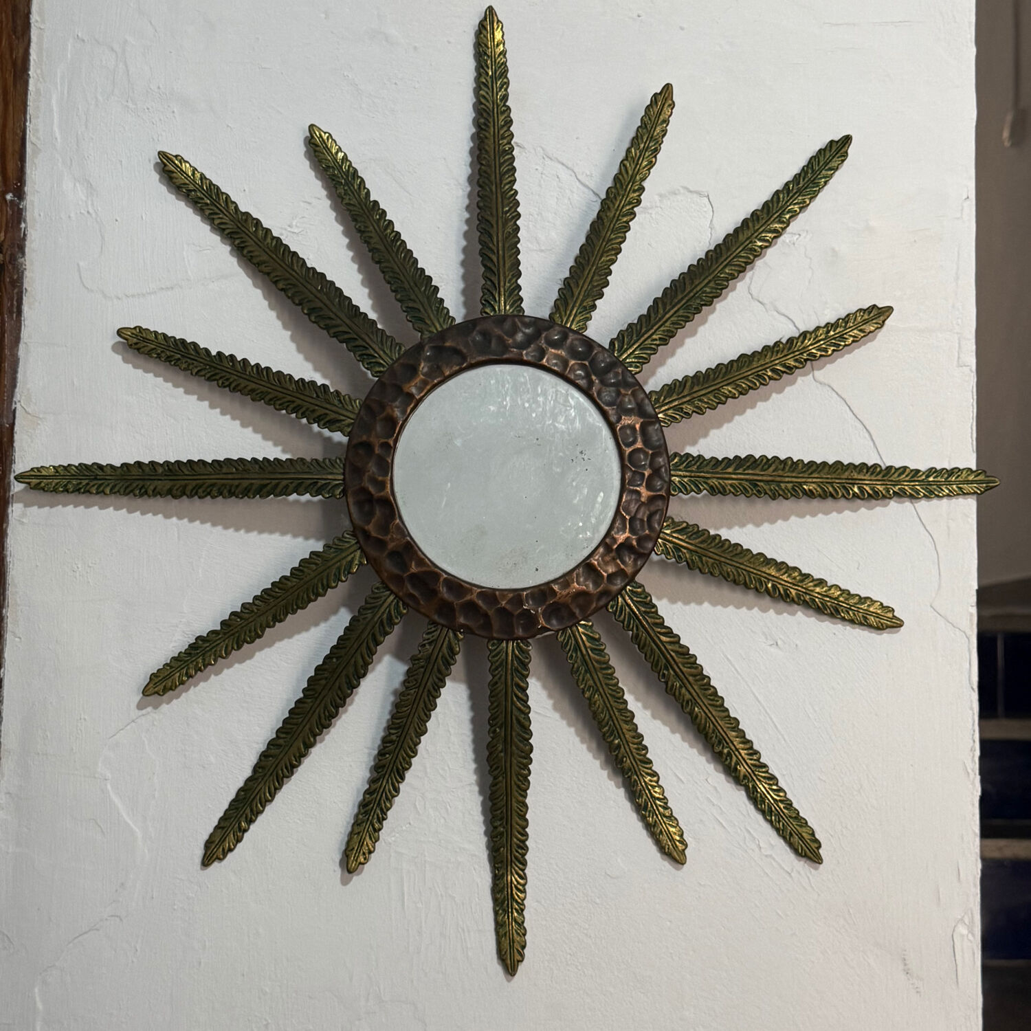 Bronze sun mirror from the 1950s France.