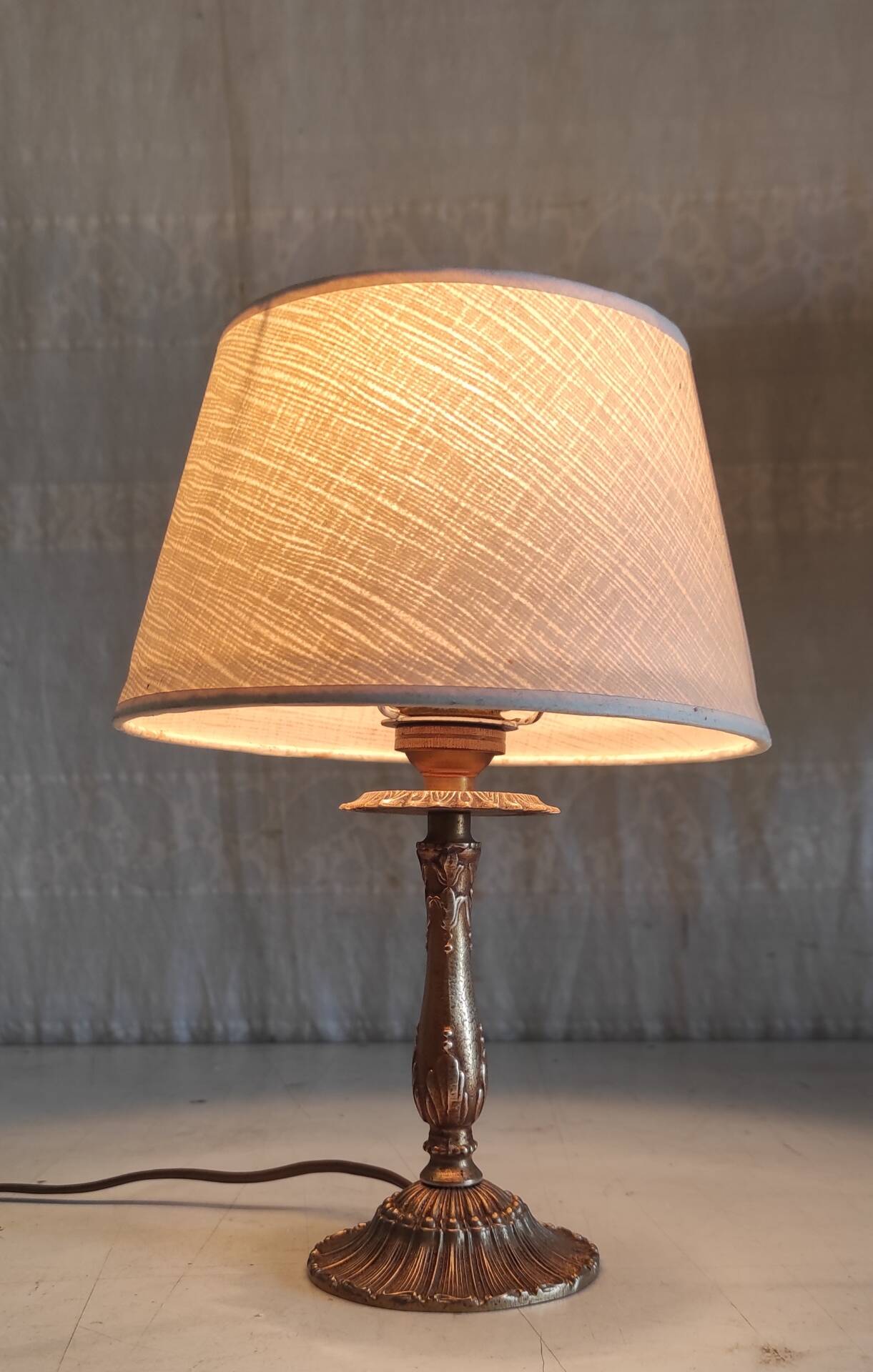 Gold brass table lamp XS - mid 20th century