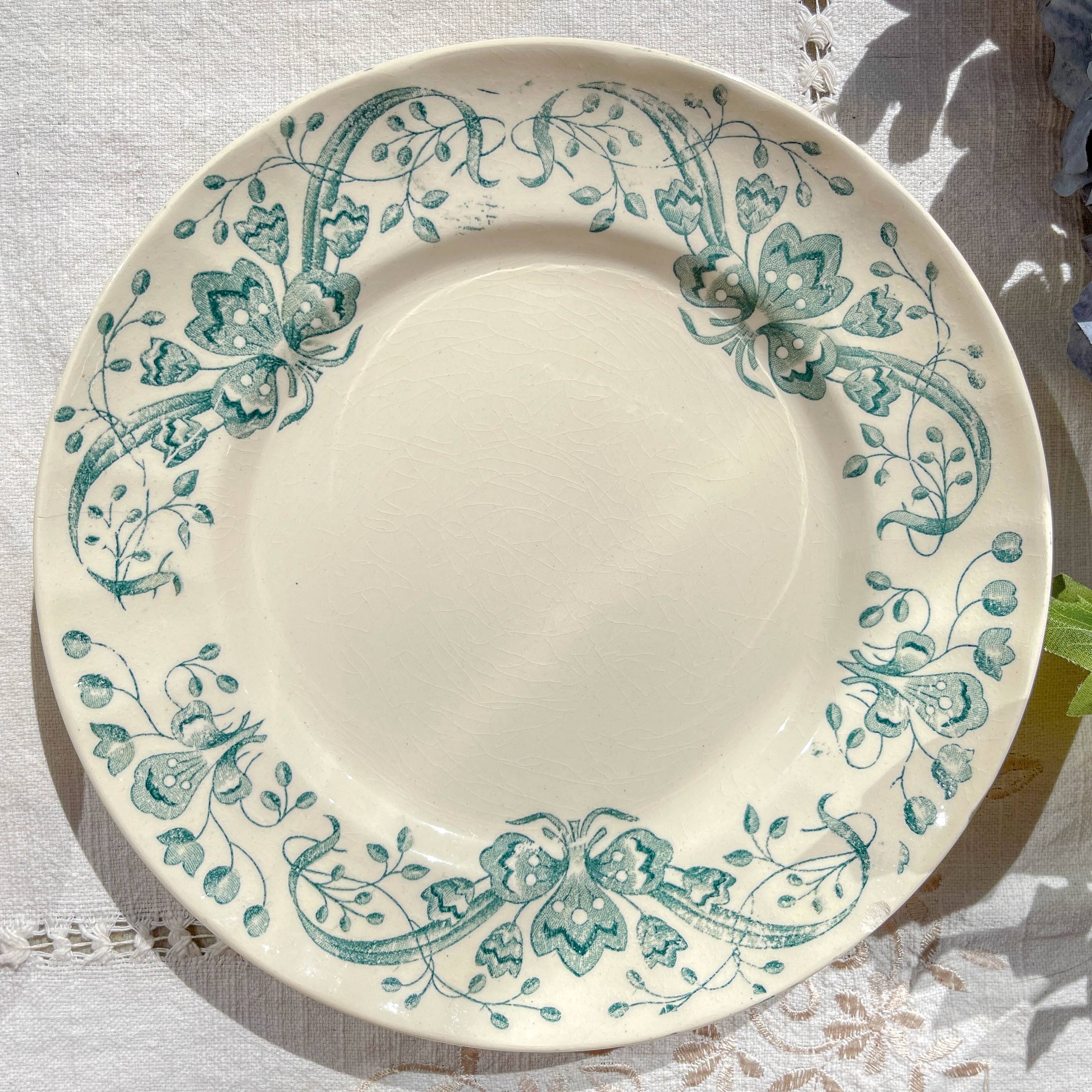 Set of 6 Small Antique Iron Earth Plates "Figuig" – Longchamp 19th Century