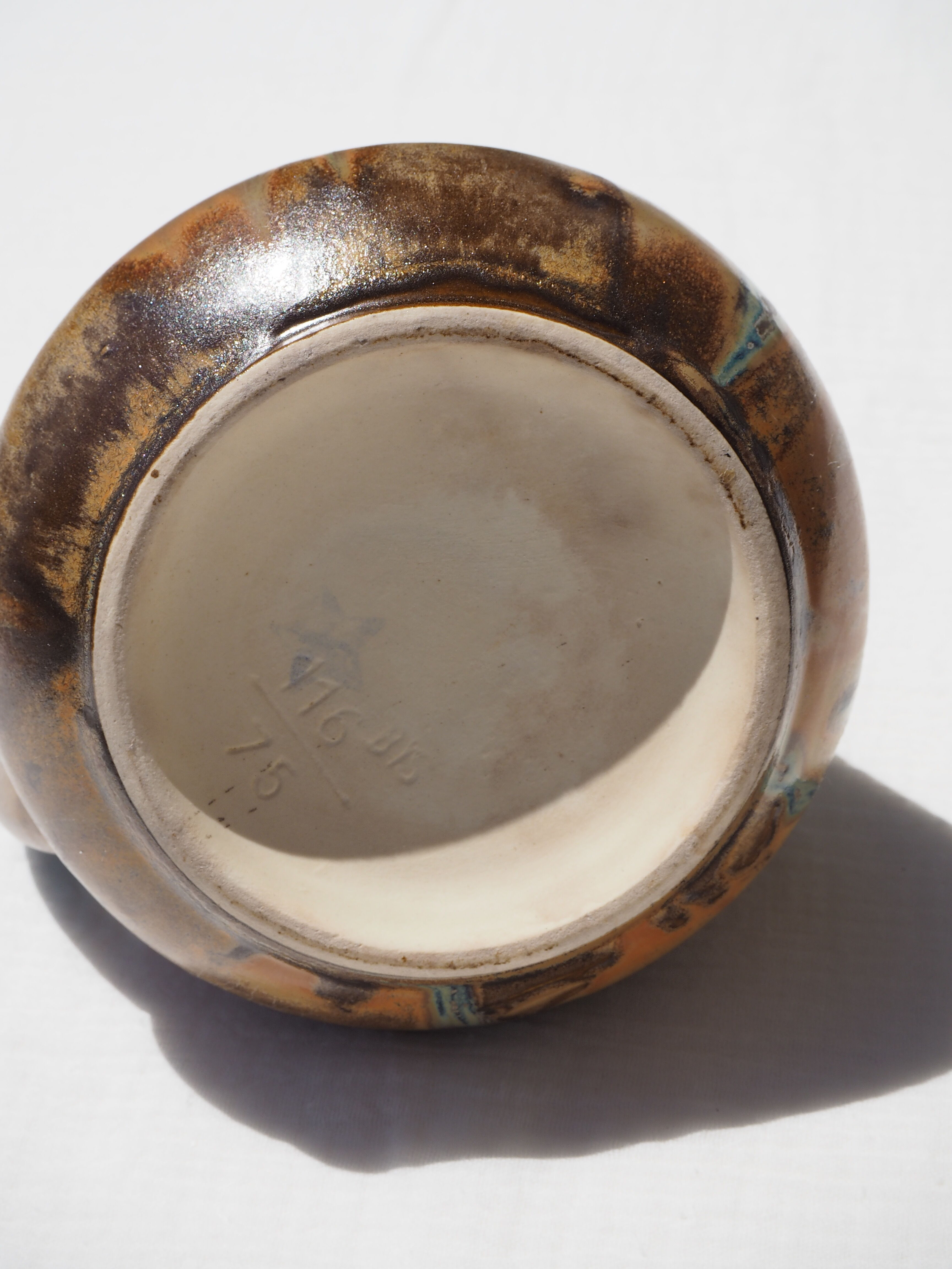 Navy blue sandstone liqueur jug