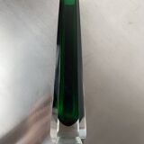 Green Faceted Sommerso Vase by Seguso, Murano, Italy, 1970