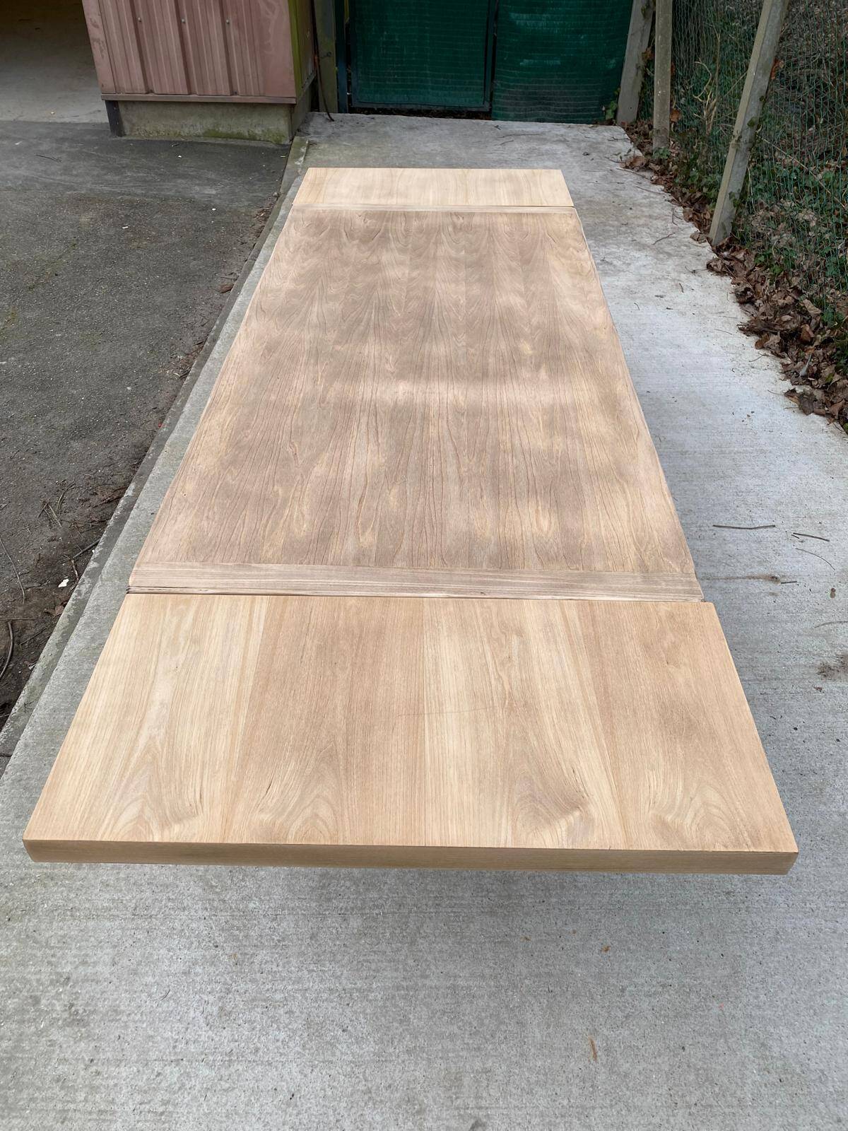 Renovated extendable farmhouse table in raw oak 255cm