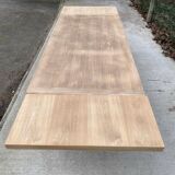 Renovated extendable farmhouse table in raw oak 255cm