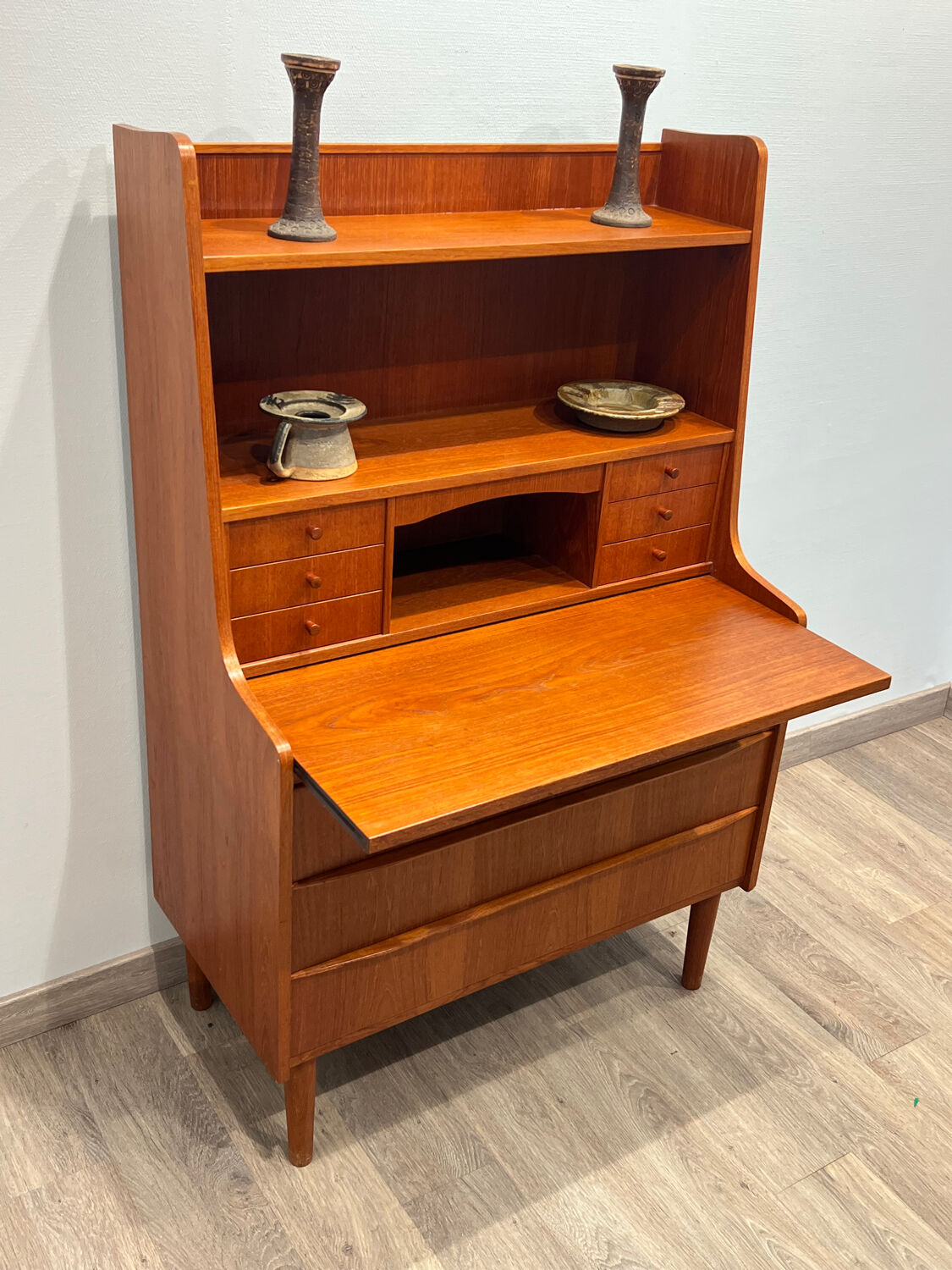 Scandinavian teak secretary desk, 1960s