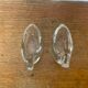 Pair of Antique Molded Glass Swan Salt Cellars Vintage Pepper Shakers