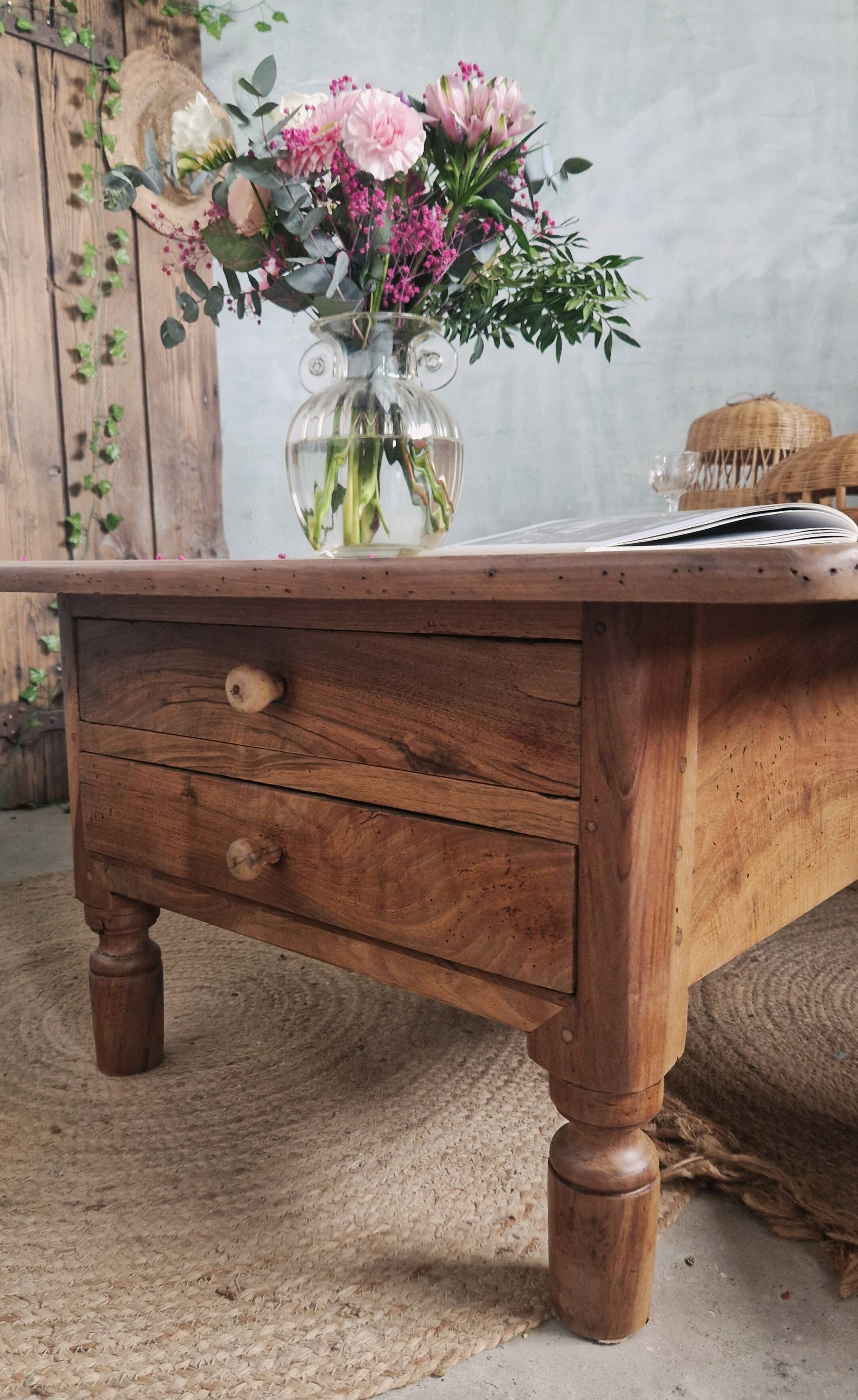 Old and large coffee table