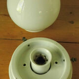 Ceiling lights with glass ball and foot porcelain