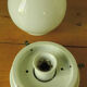 Ceiling lights with glass ball and foot porcelain