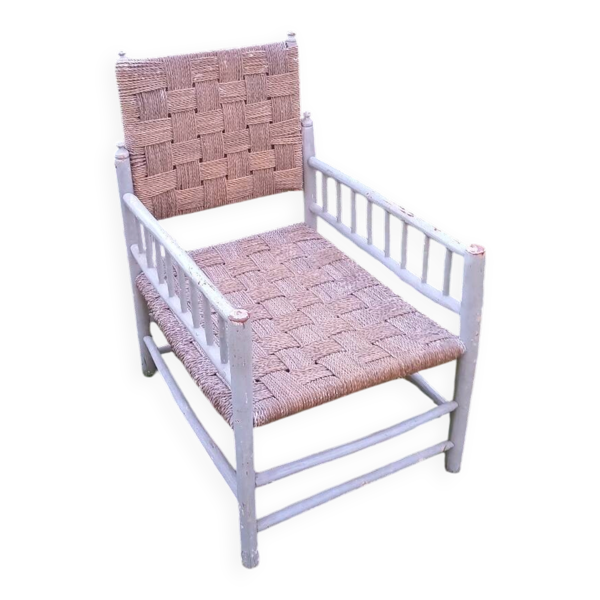 Fauteuil bois cordé
