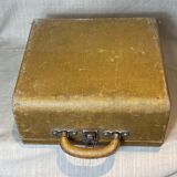 Triumph perfekt typewriter with its transport box.