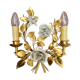 Floral golden wall lamp