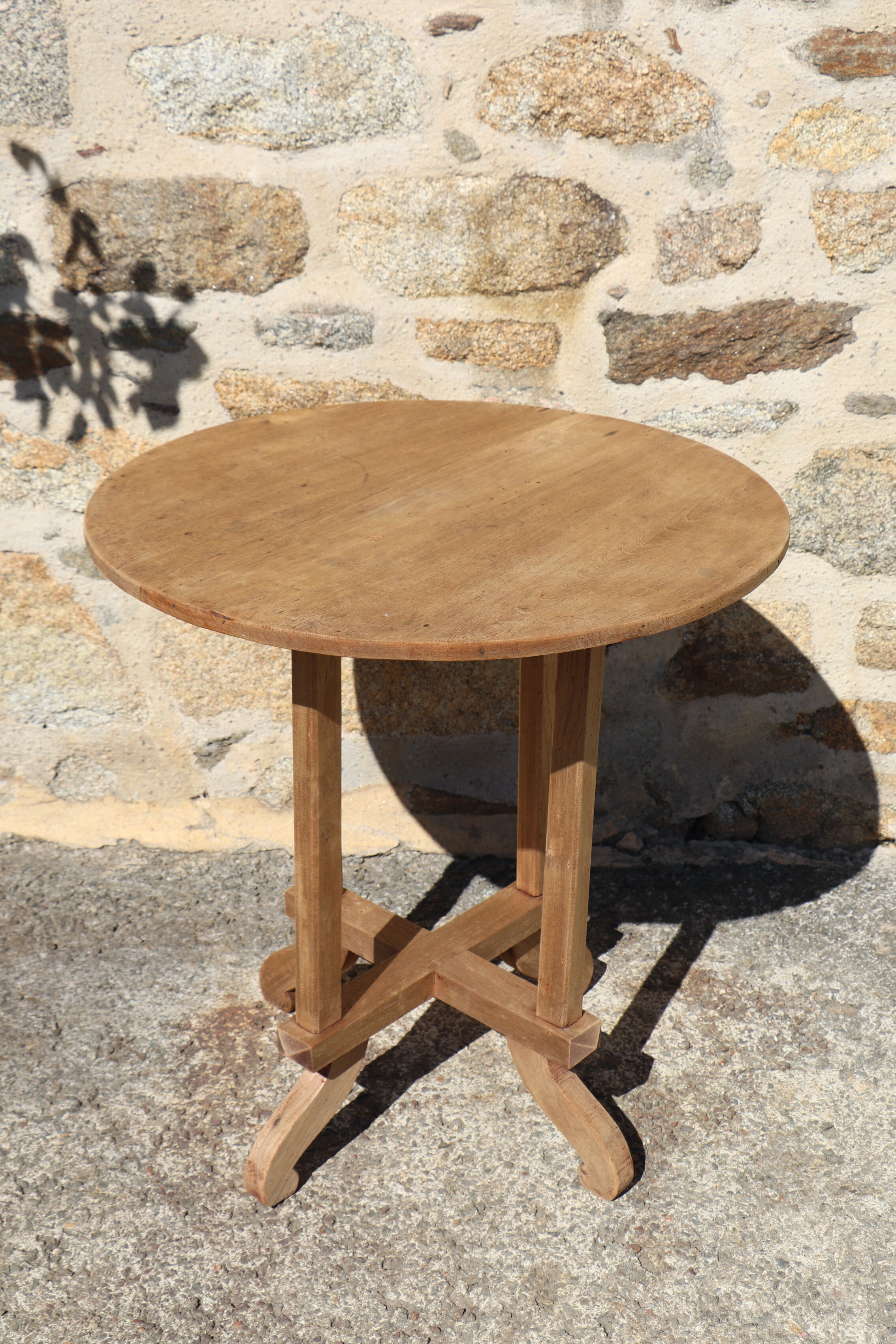 Side table wooden pedestal table design Brazil