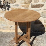 Side table wooden pedestal table design Brazil