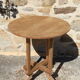 Side table wooden pedestal table design Brazil