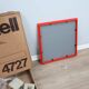 1970s Anna Castelli Ferrieri for Kartell Mod. 4727 Red Mirror