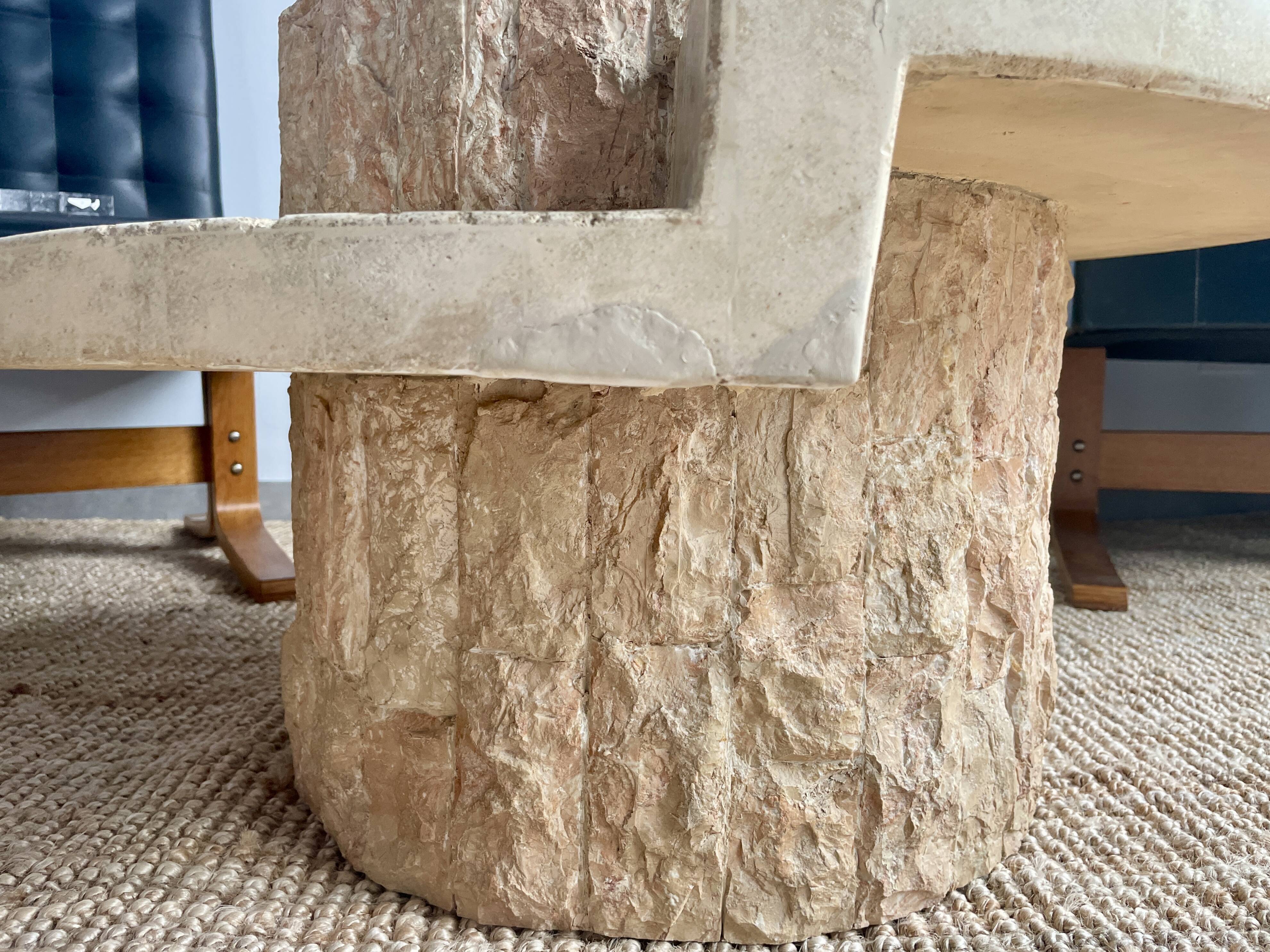Table basse en travertin magnussen ponte