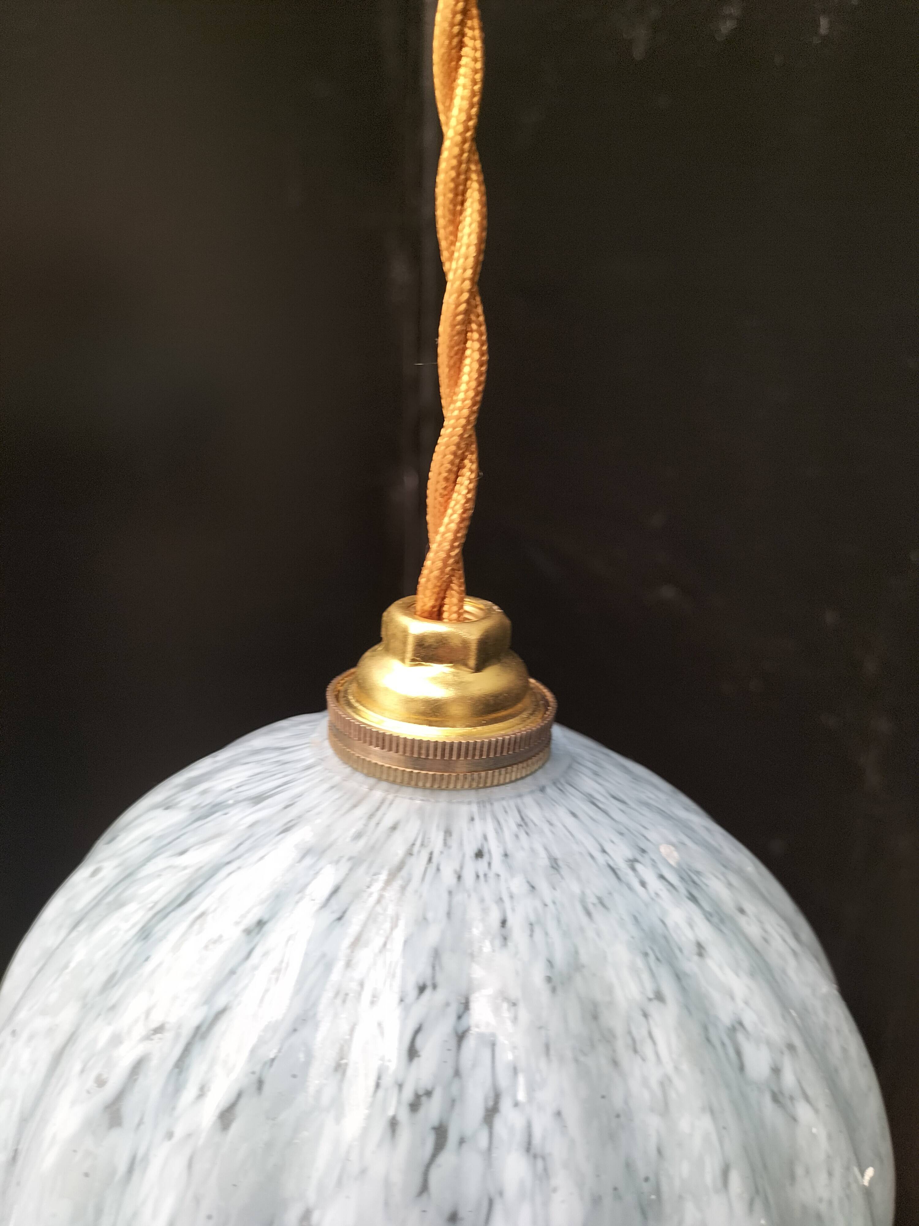 Clichy blue glass pendant light