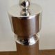 Space Age pepper mill from 1960 in silver-plated metal, 1970.