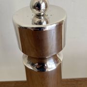 Moulin à poivre Space Age en métal argenté, 1960-1970