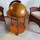 Vintage globe bar cabinet, colonial style, Italy, 1970s