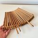Vintage folding fruit basket – bamboo handle – 1950s
