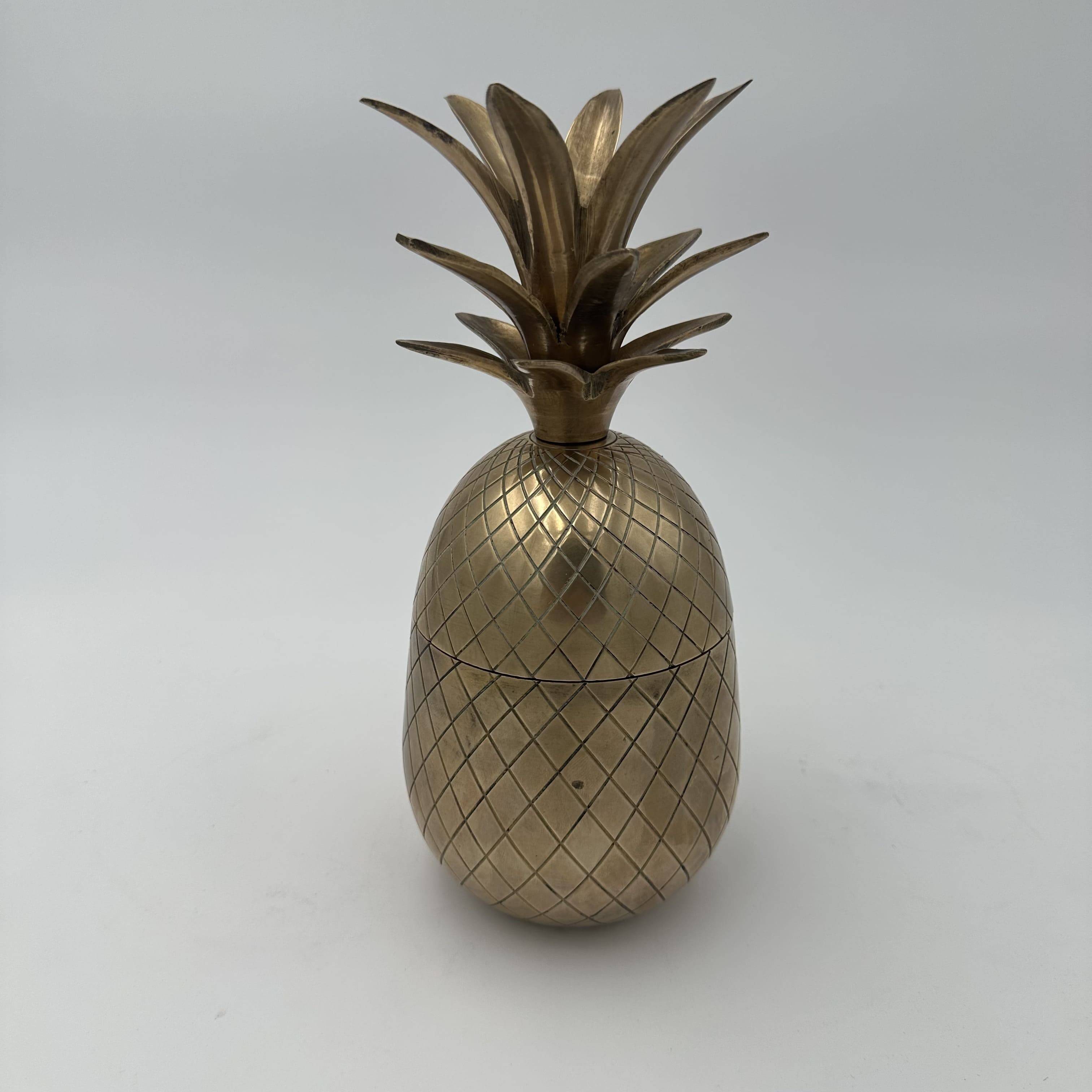 Pair of "Pineapple" Ice Buckets in Brass, in the Style of Mauro Manetti, A