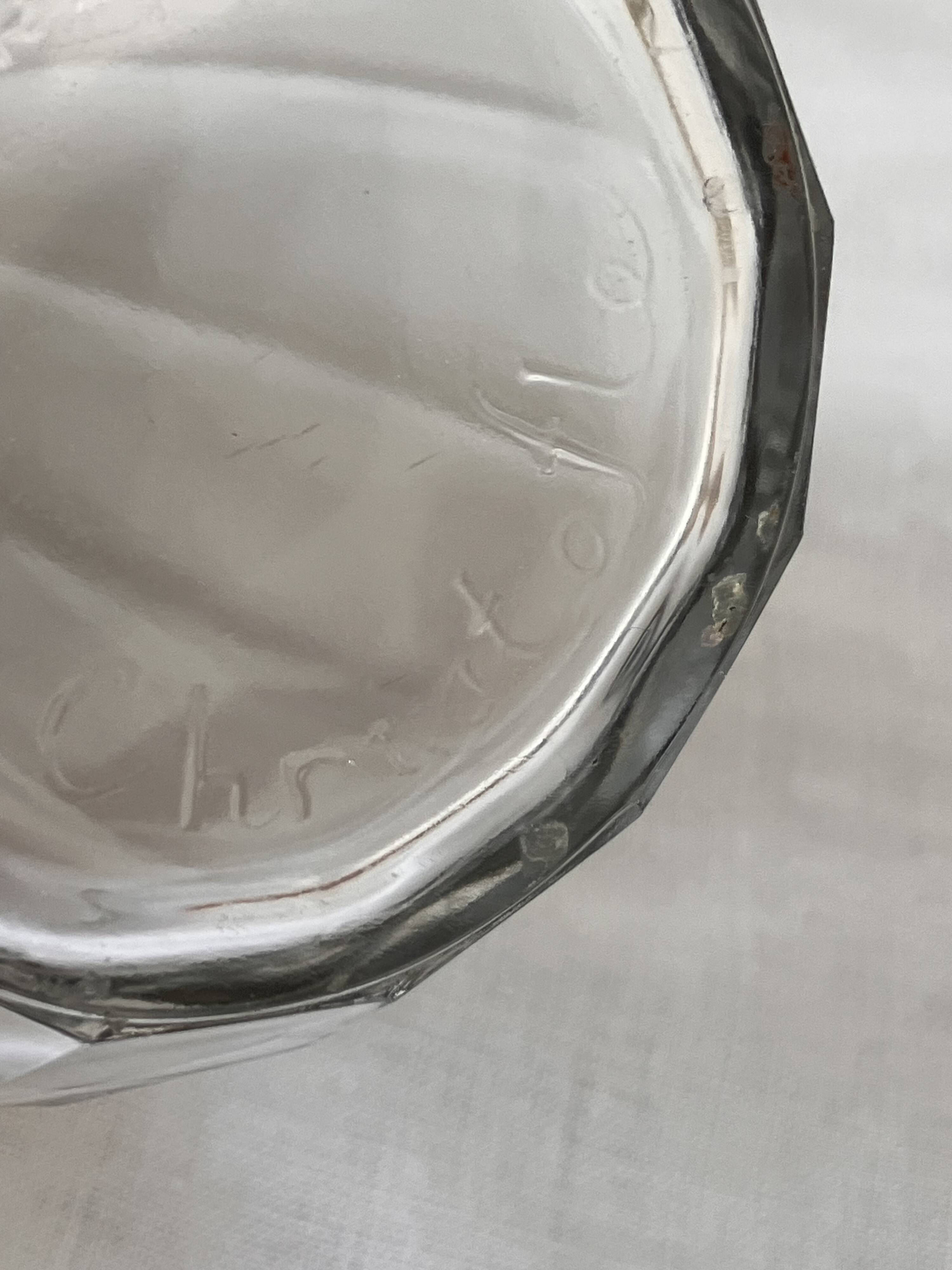 Saupoudreuse poudrier à sucre Christofle cristal et métal argenté Megeve