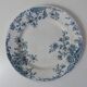 Terre de fer 6 assiettes plates fleurs althaea