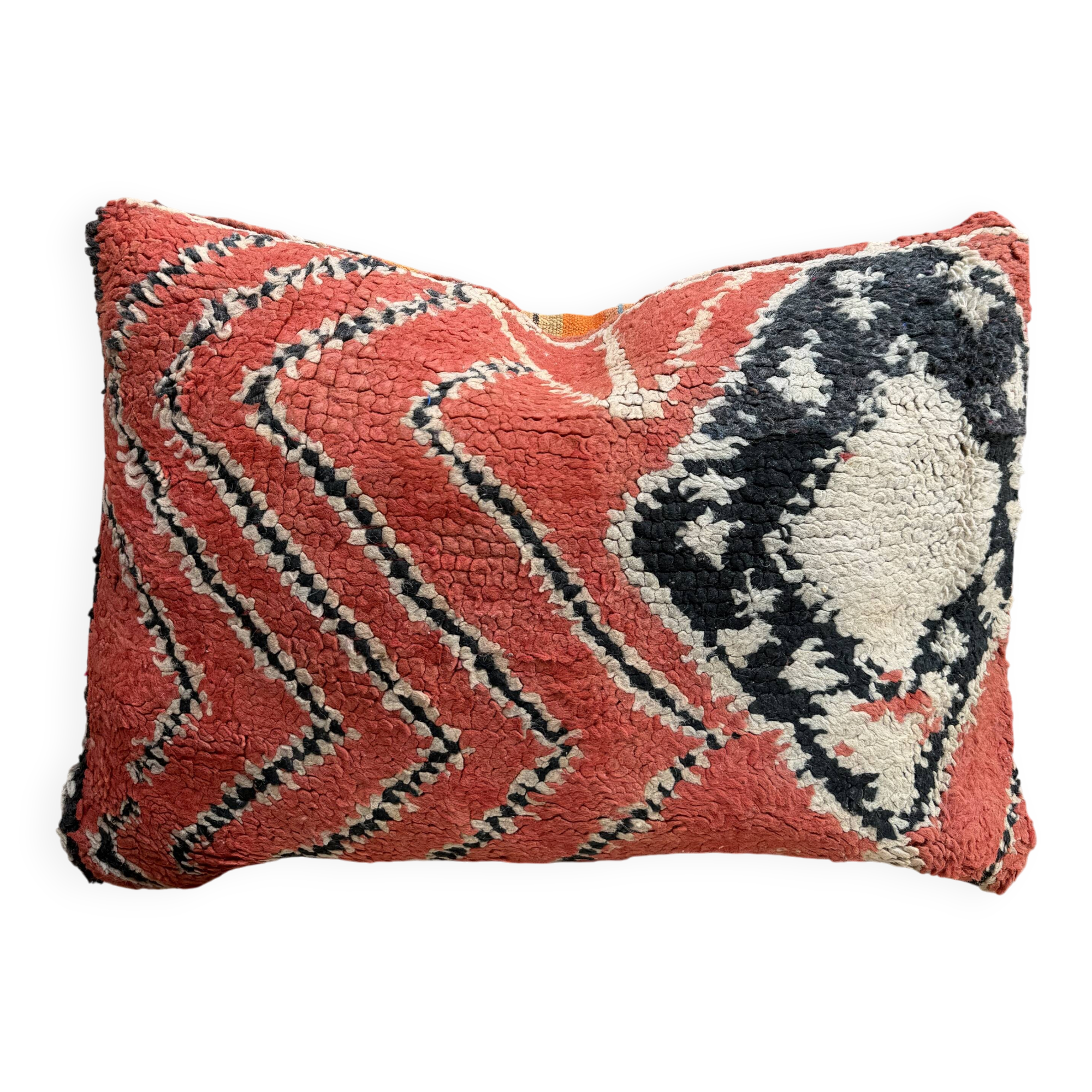 Vintage Berber wool cushion cover: Moroccan Kilim cushion