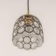 Iron and clear glass pendant by limburg, germany, 1960s.