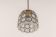 Iron and clear glass pendant by limburg, germany, 1960s.