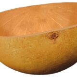 Set of 3 half gourds, sourced from West Africa, 24 – 27 – 30cm.