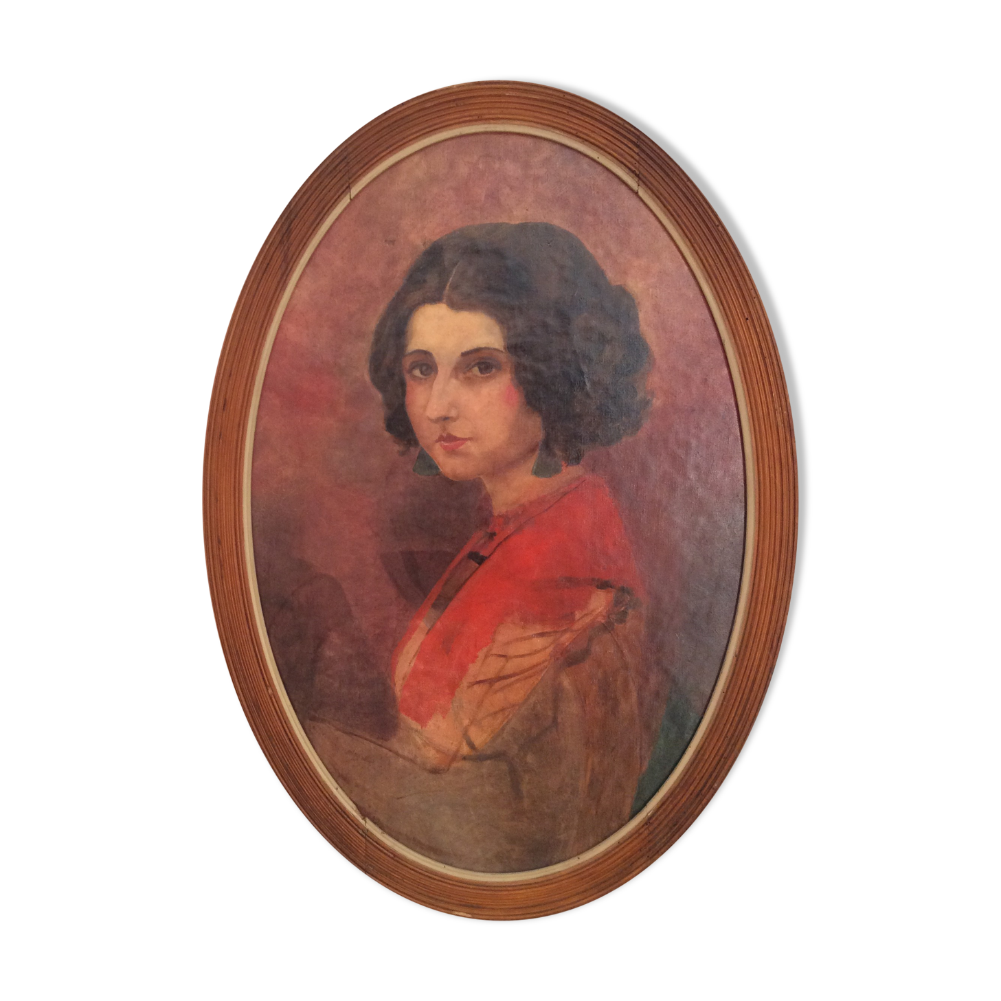 Portrait years 50 oil on canvas 83cmx59cm