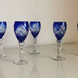 Carafe et 6 verres - verre taillé