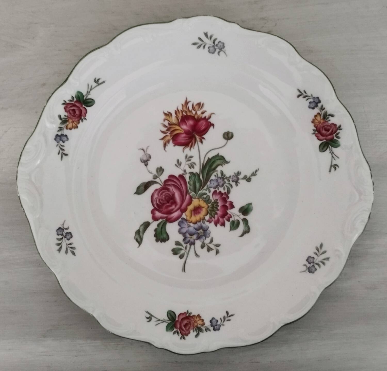 Service cake dessert dish and plates euro porcelain old colmar model