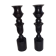 Paire de bougeoirs ébène art-deco candleholder