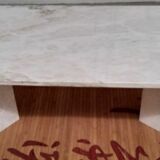 Vintage Carrara marble coffee table