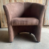 Fauteuil arrondi en velours