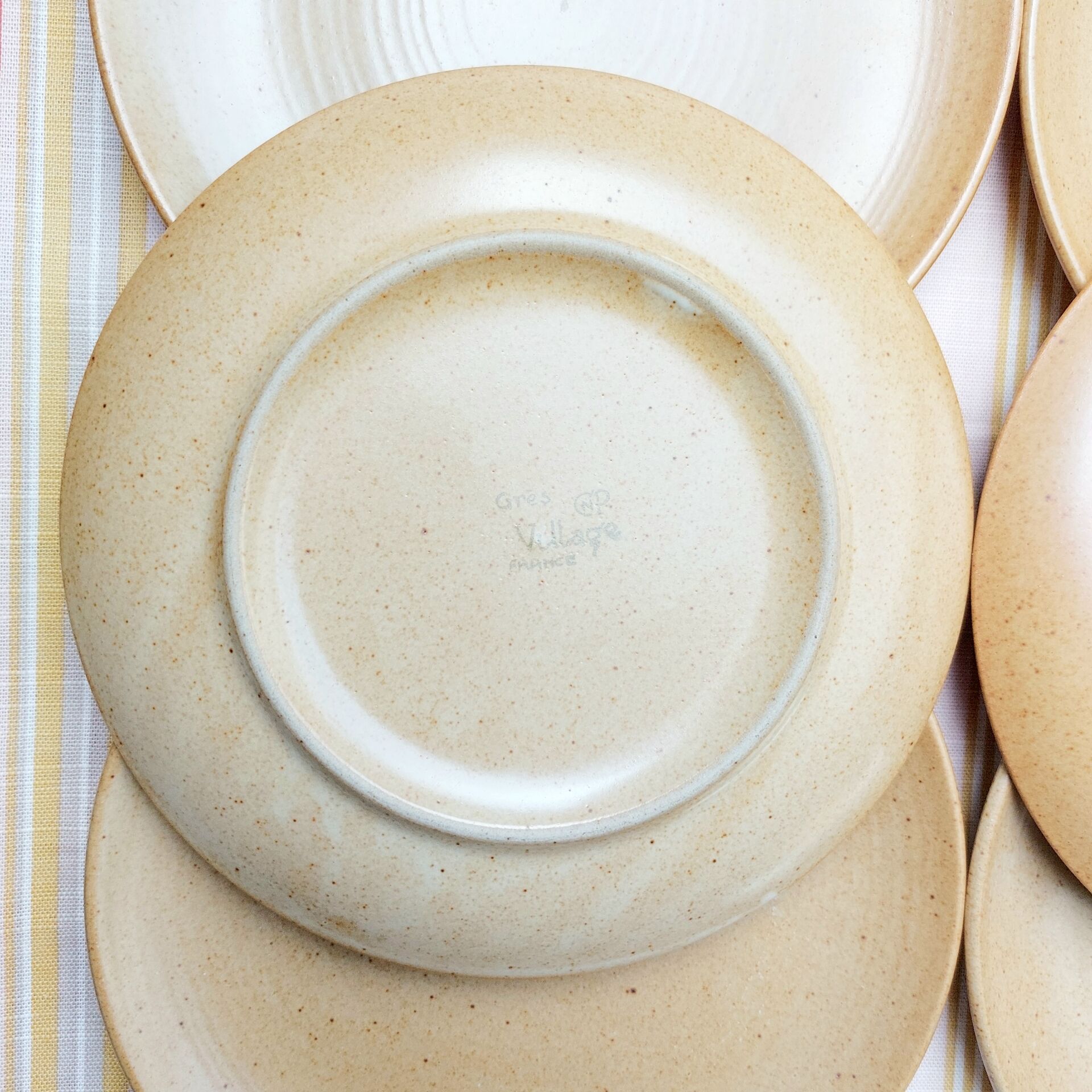 CNP Village stoneware dessert plates