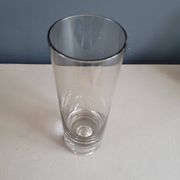 Vase rouleau en verre fumé