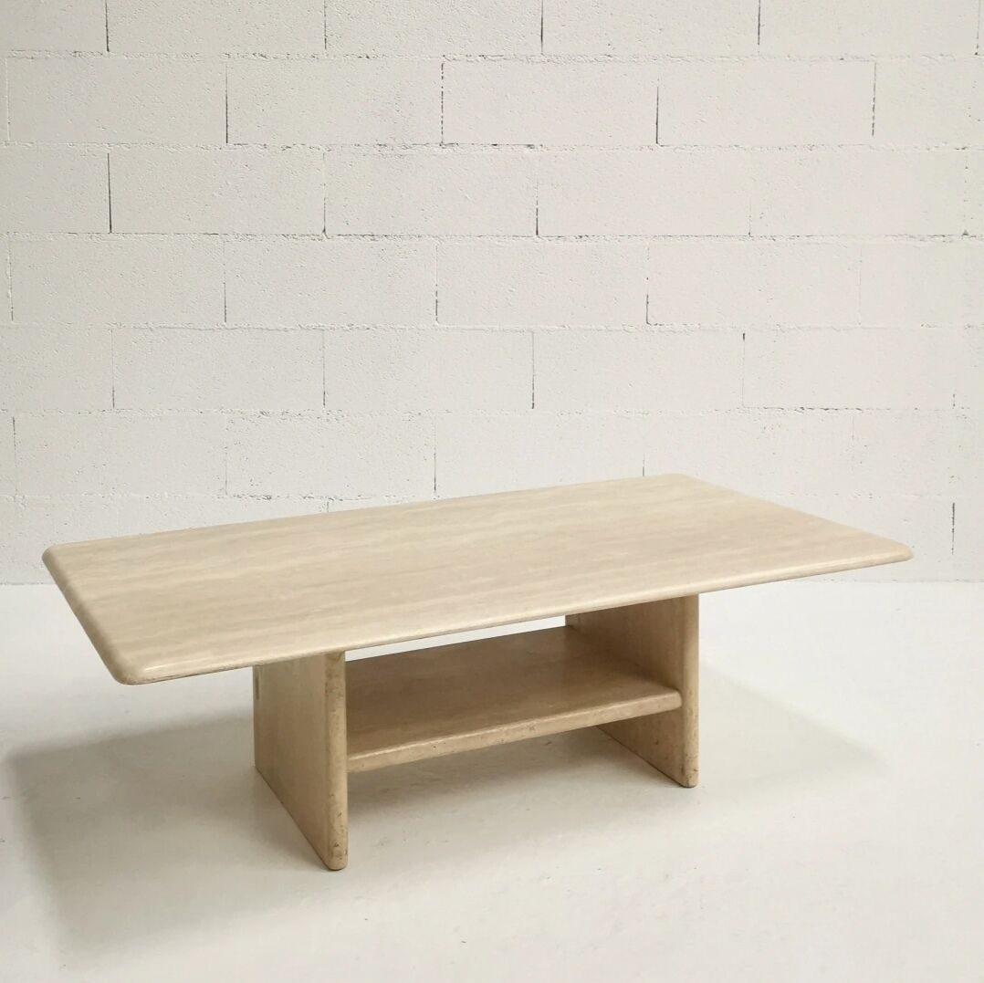 Travertine coffee table, 1970