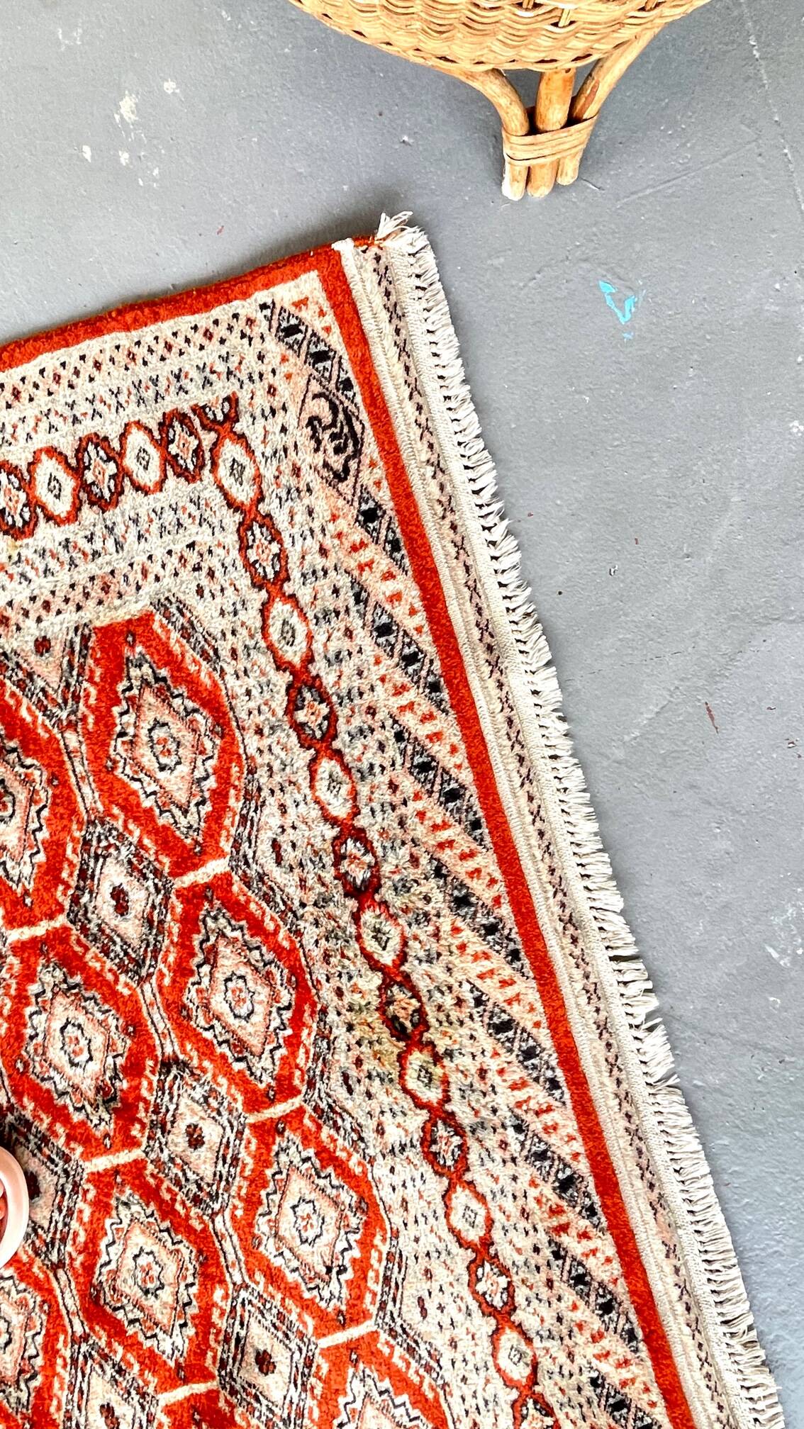 Vintage Red-Orange Persian Rug 172cm x 126cm