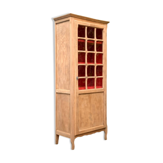 Vintage Parisian bonnet cupboard in raw wood