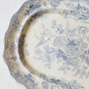 Grand plat ancien anglais « Asiatic Pheasants » – XIXe siècle