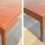 Pair of Scandinavian wooden sofa ends