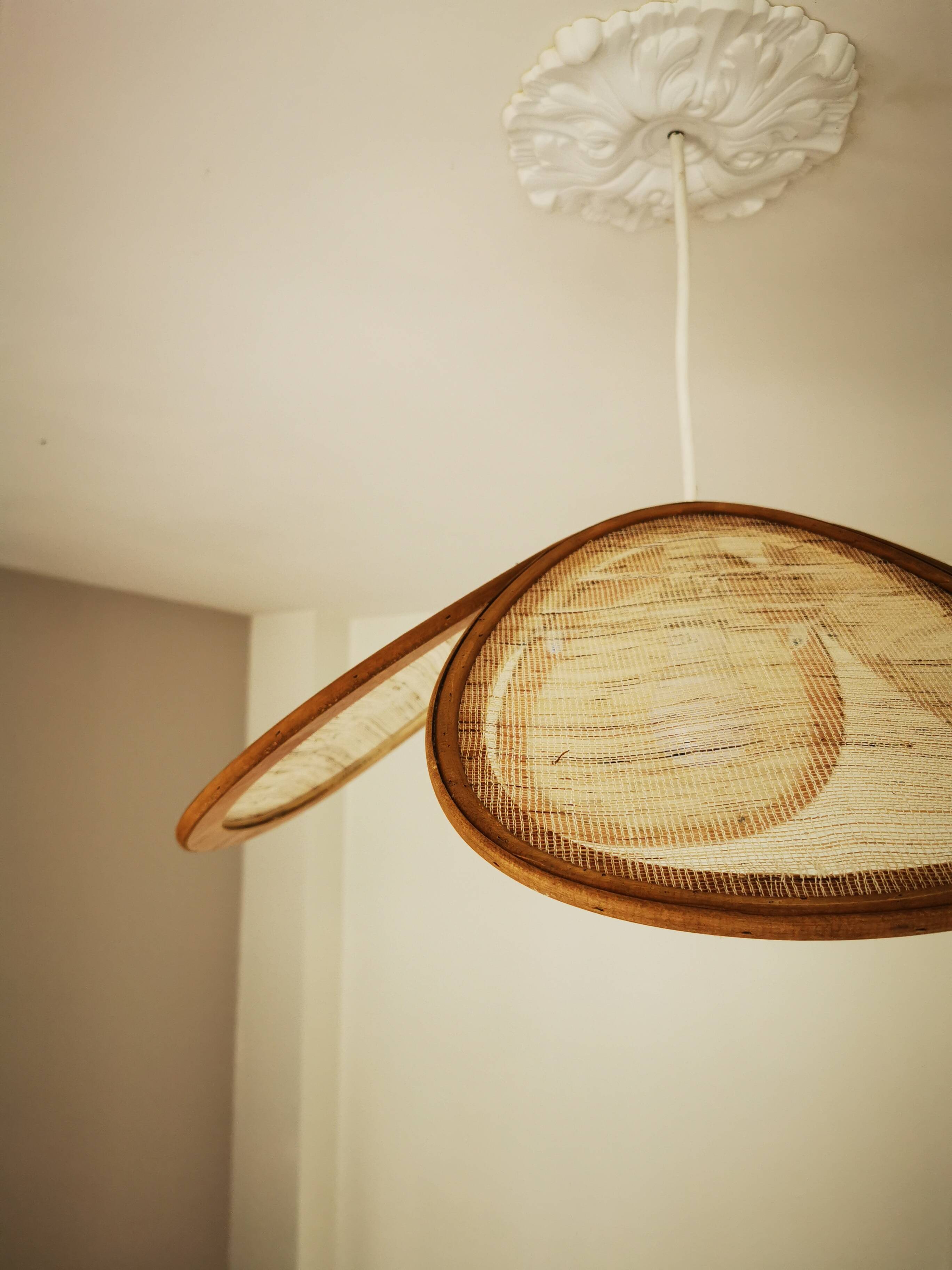 Suspension canvas and bamboo