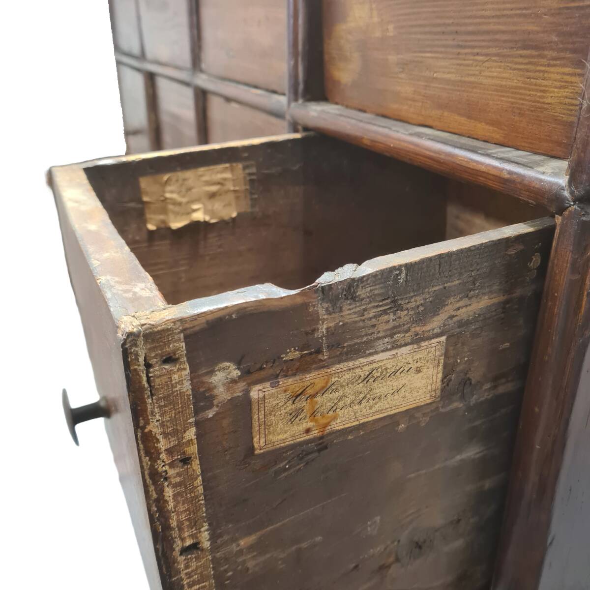 Armoire d'apothicaire hollandaise antique, vers 1900