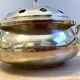 Antique Small Soup Tureen Centerpiece Bouquetière Brass Bronze Silver